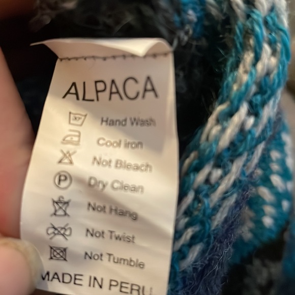 NWOT Estirpe Inca Alpaca knit diagonal print A line skirt - Picture 6 of 6